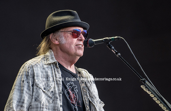 Neil Young and Promise Of The Real playing at Hyde Park