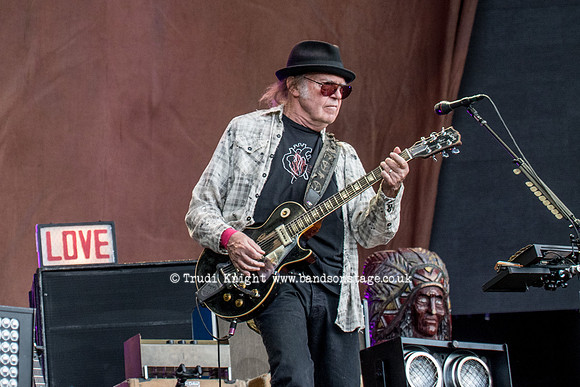 Neil Young and Promise Of The Real playing at Hyde Park